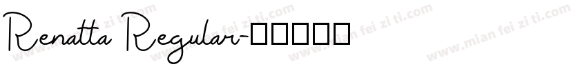 Renatta Regular字体转换